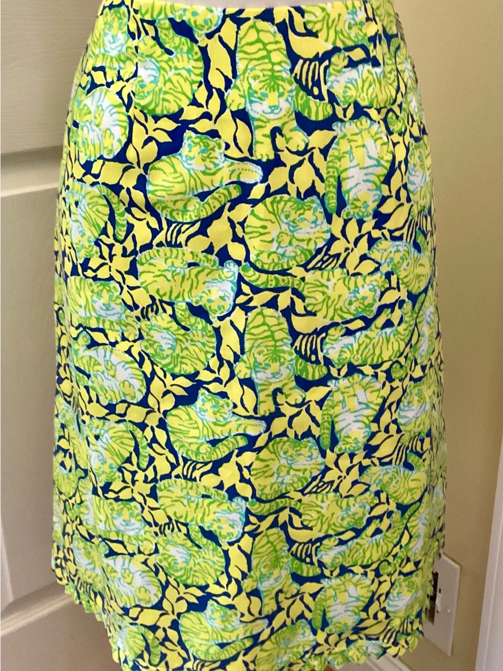 Vintage Lilly Pulitzer The Lilly 1970s Skirt Tiger Cubs Size 8 RARE HTF